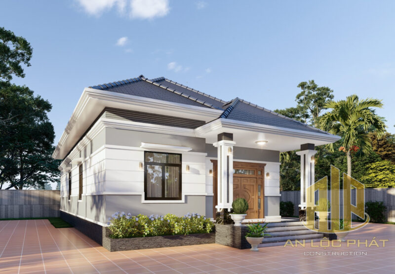 Thiết Kế Mẫu Nhà Cấp 4 Đẹp Mái Nhật 3 Phòng Ngủ 9x15 3 nha cap 4 dep mai nhat 4 scaled
