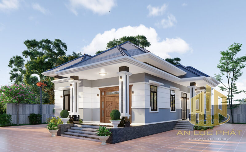 Thiết Kế Mẫu Nhà Cấp 4 Đẹp Mái Nhật 3 Phòng Ngủ 9x15 4 nha cap 4 dep mai nhat 5 scaled